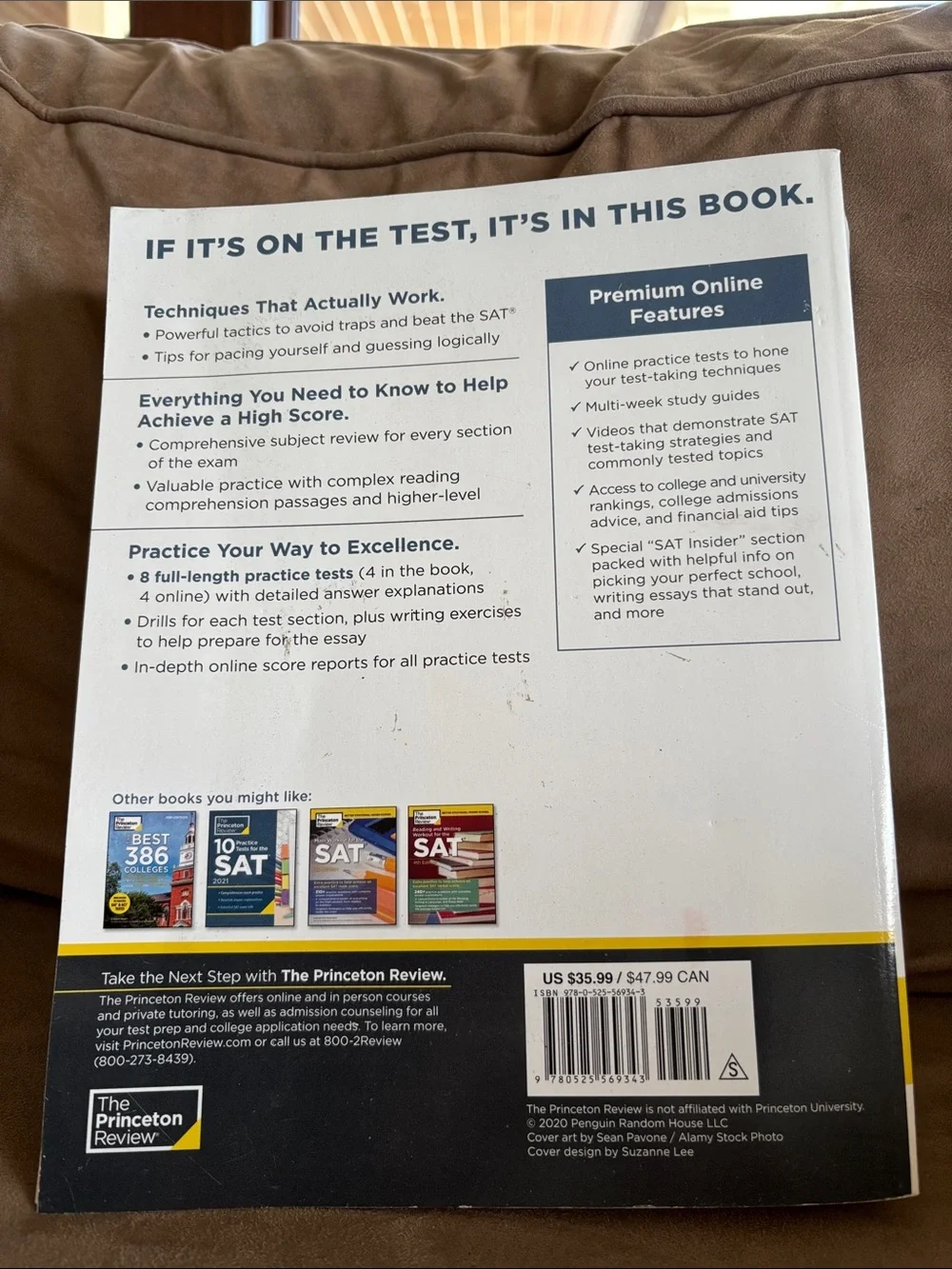 The Princeton Review SAT Premium Prep 2021 - Black & Yellow Cover